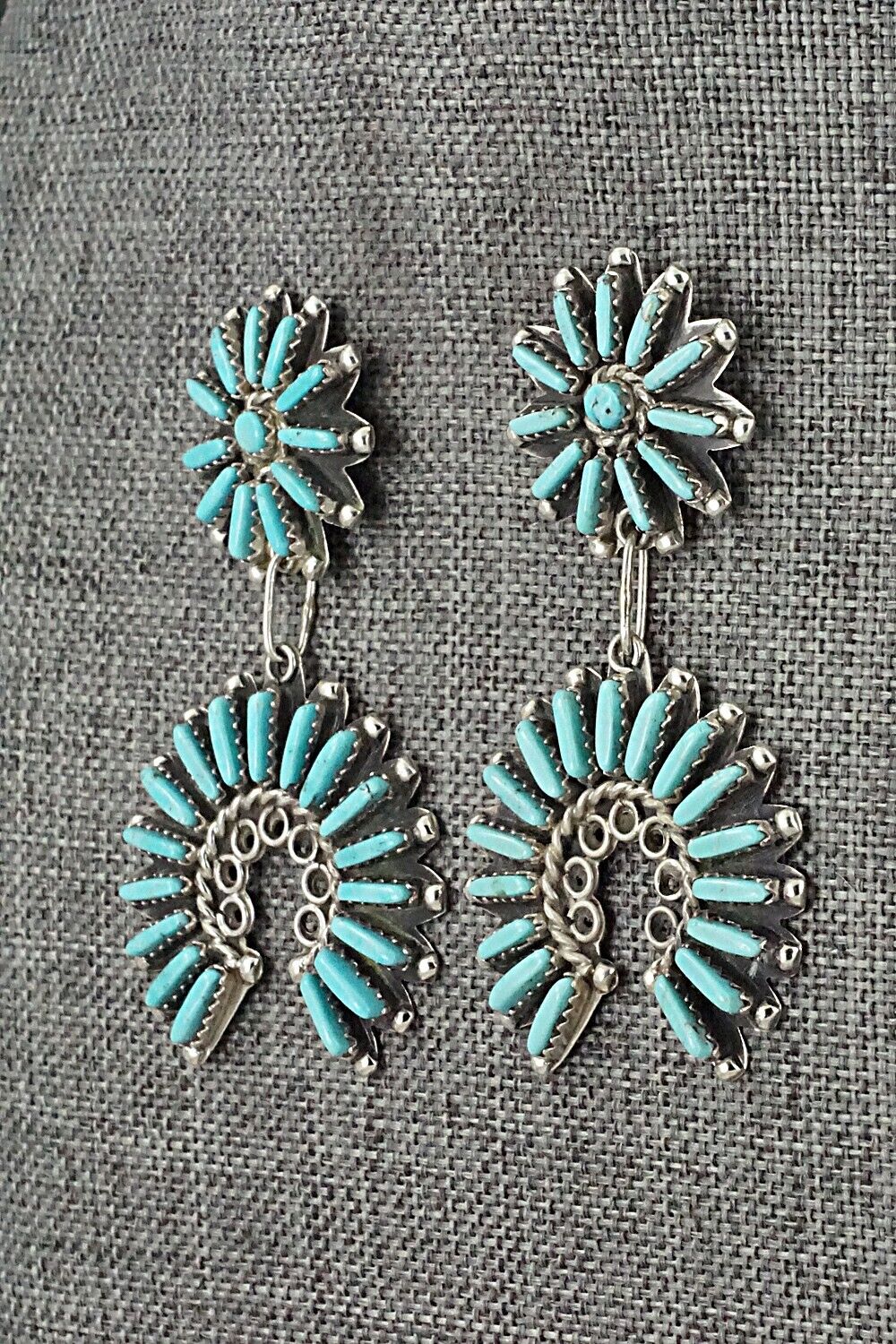 Turquoise & Sterling Silver Earrings - Charlie John