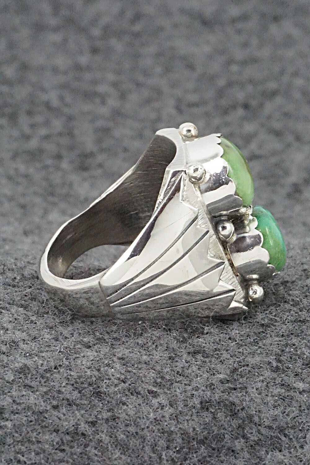 Turquoise & Sterling Silver Ring - Sam Arviso - Size 12