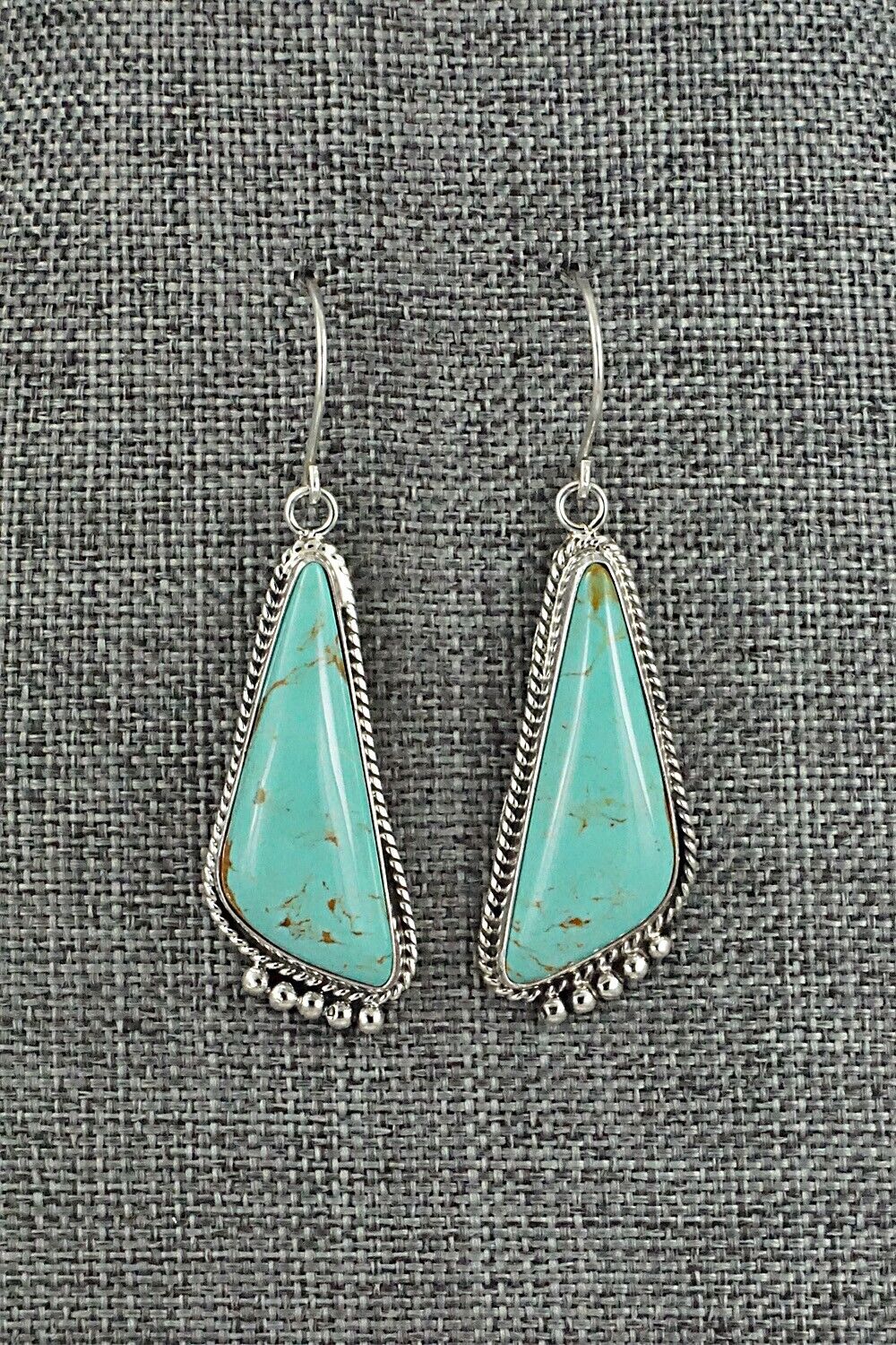 Turquoise & Sterling Silver Earrings - Rena Begay