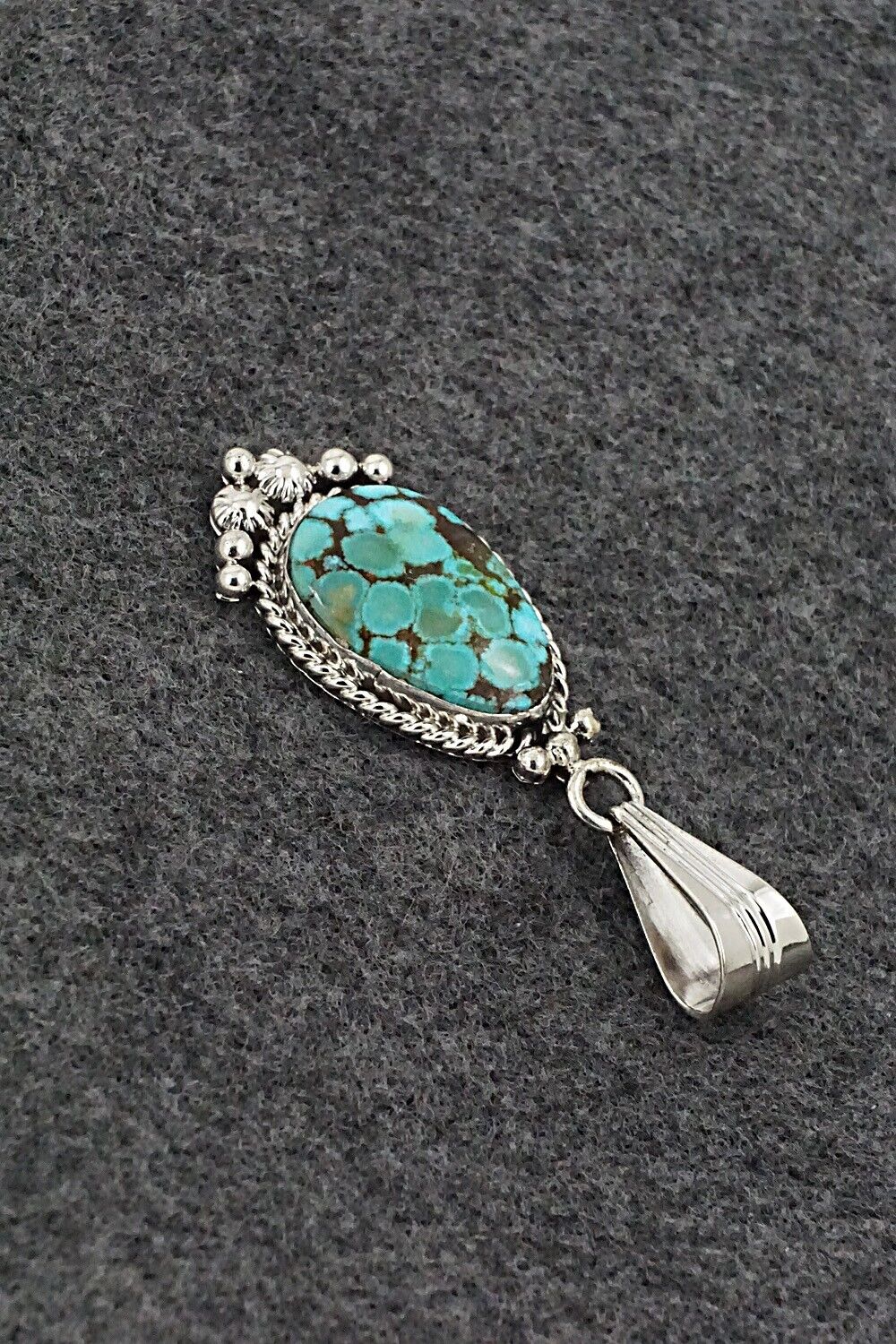 Turquoise & Sterling Silver Pendant - Samuel Yellowhair