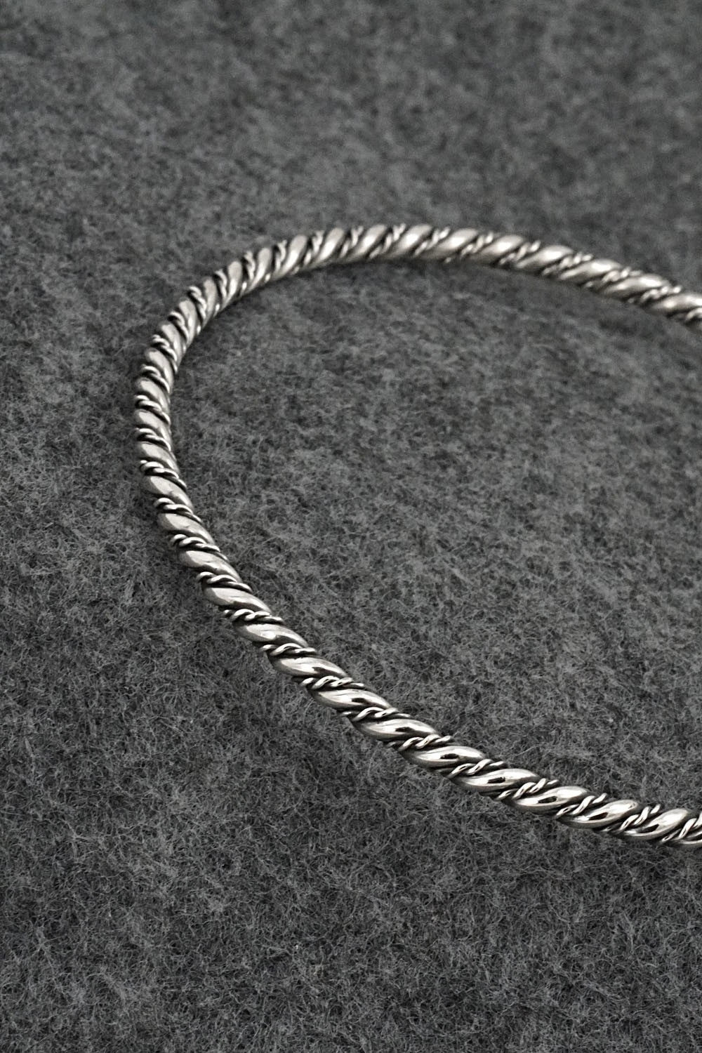 Sterling Silver Bangle Bracelet - Elaine Tahe