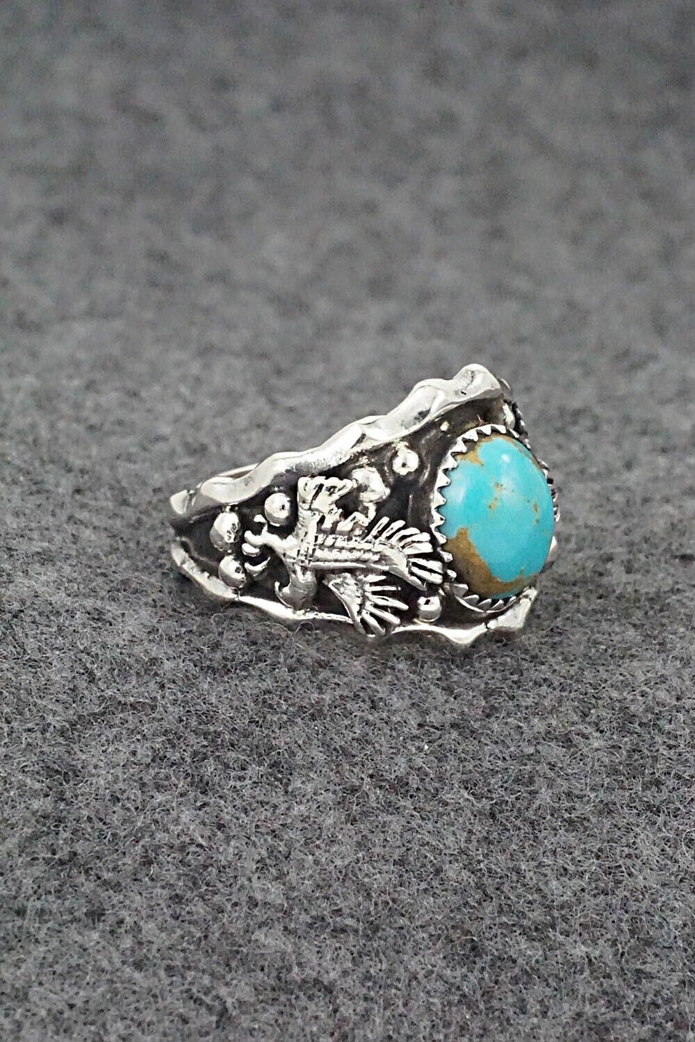 Turquoise & Sterling Silver Ring - Genevieve Francisco - Size 10