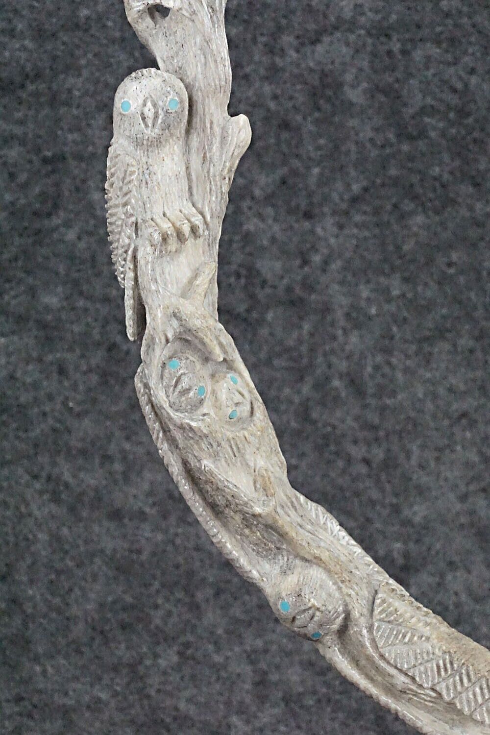 Owls Nesting Zuni Fetish Carving - Destry Siutza