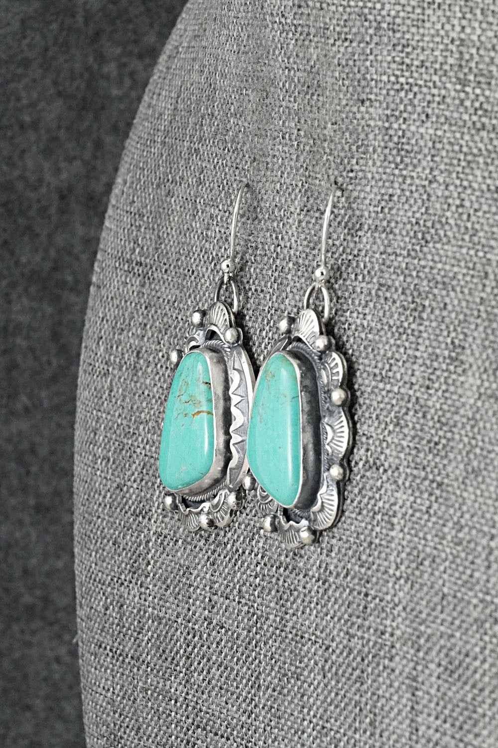 Turquoise & Sterling Silver Earrings - Jackson Hoskie