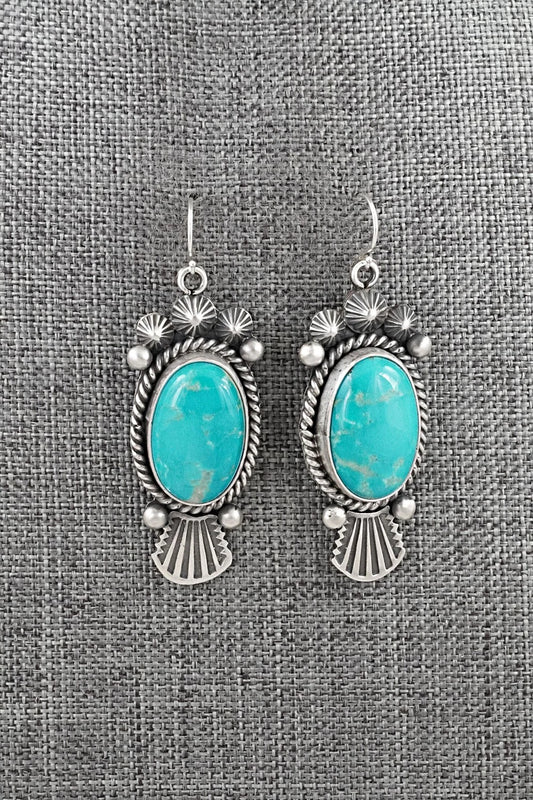 Turquoise & Sterling Silver Earrings - Michael Calladitto