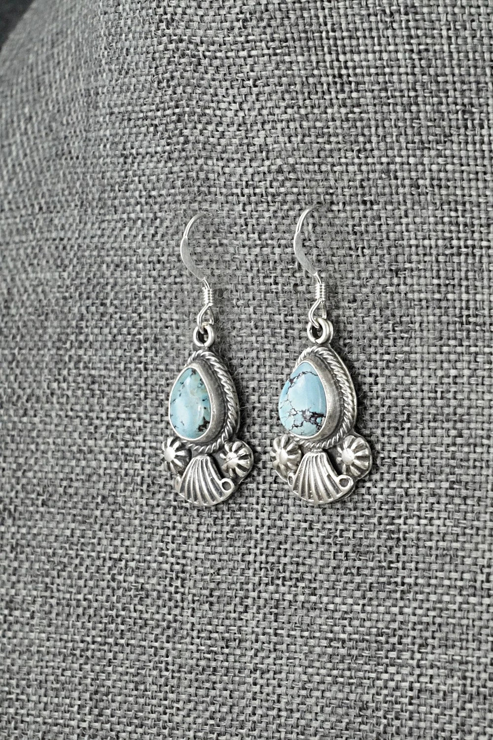 Turquoise & Sterling Silver Earrings - Verley Betone