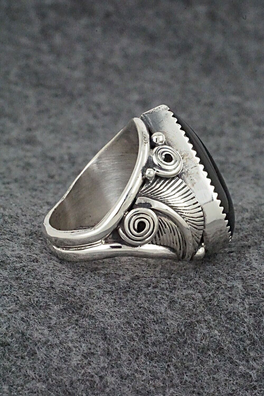 Onyx & Sterling Silver Ring - Darrell Morgan - Size 8