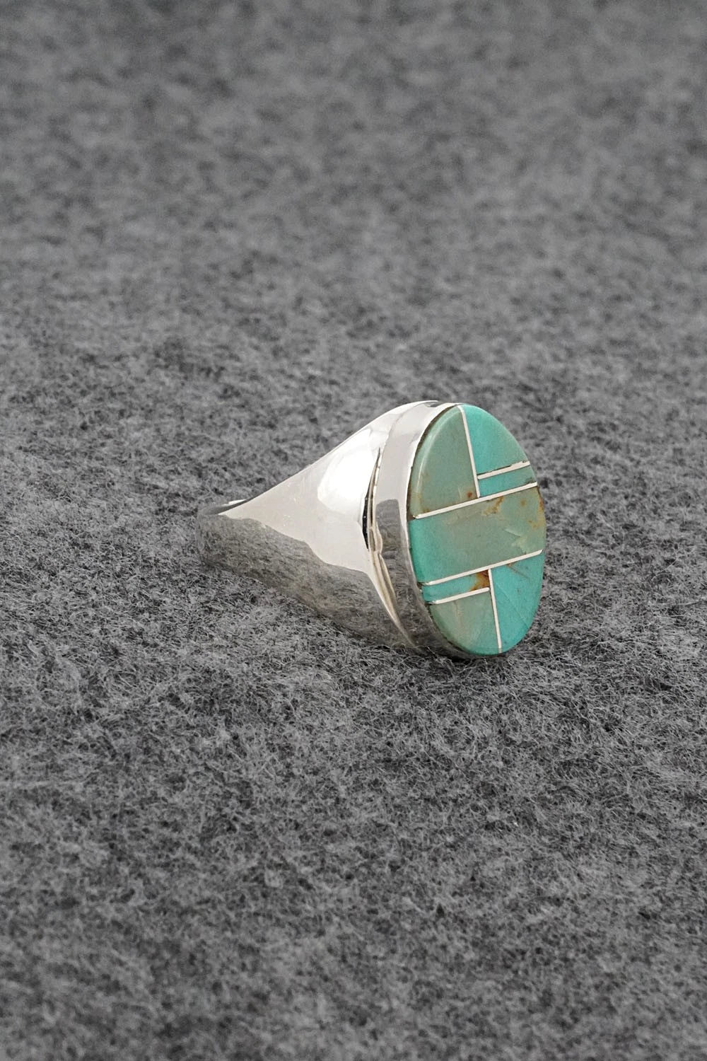 Turquoise & Sterling Silver Ring - Wilbert Gray - Size 10