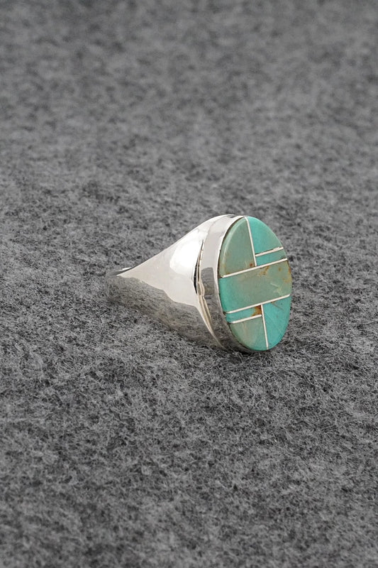 Turquoise & Sterling Silver Ring - Wilbert Gray - Size 10