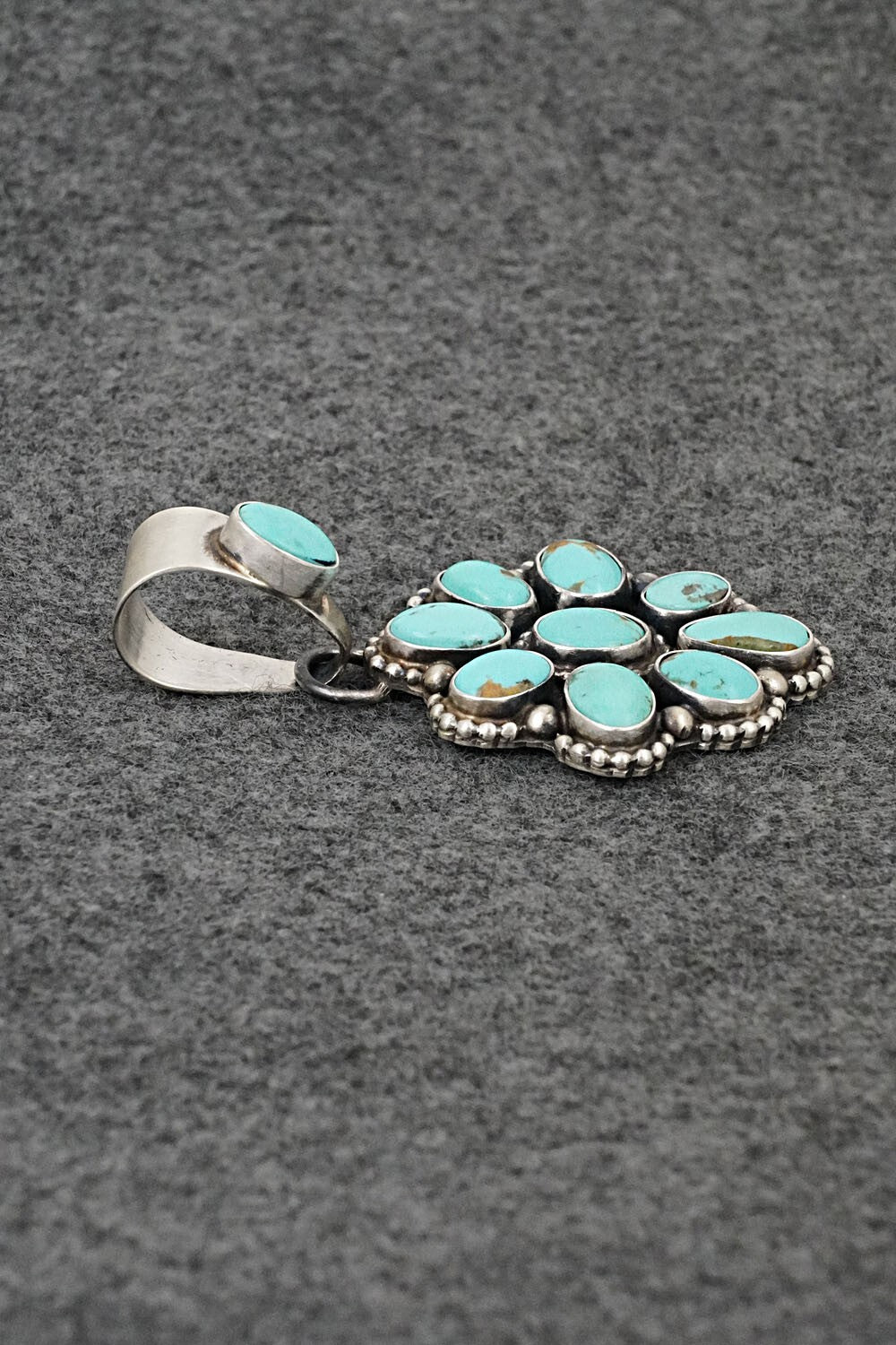 Turquoise & Sterling Silver Pendant - Kathleen Livingston