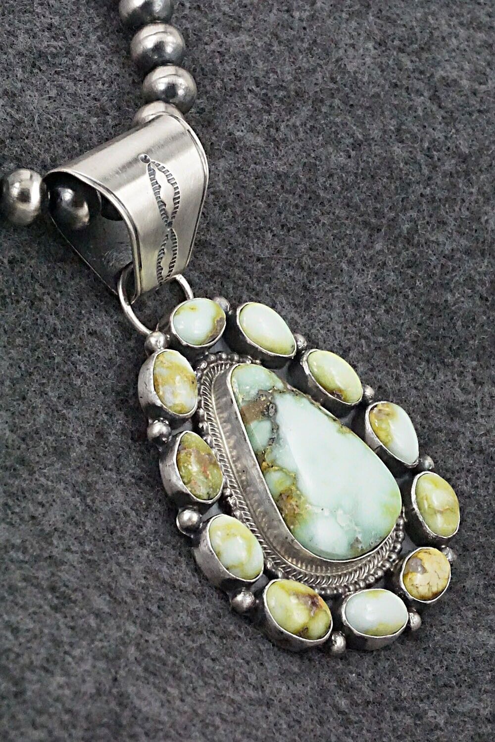 Turquoise & Sterling Silver Necklace - Tom Lewis