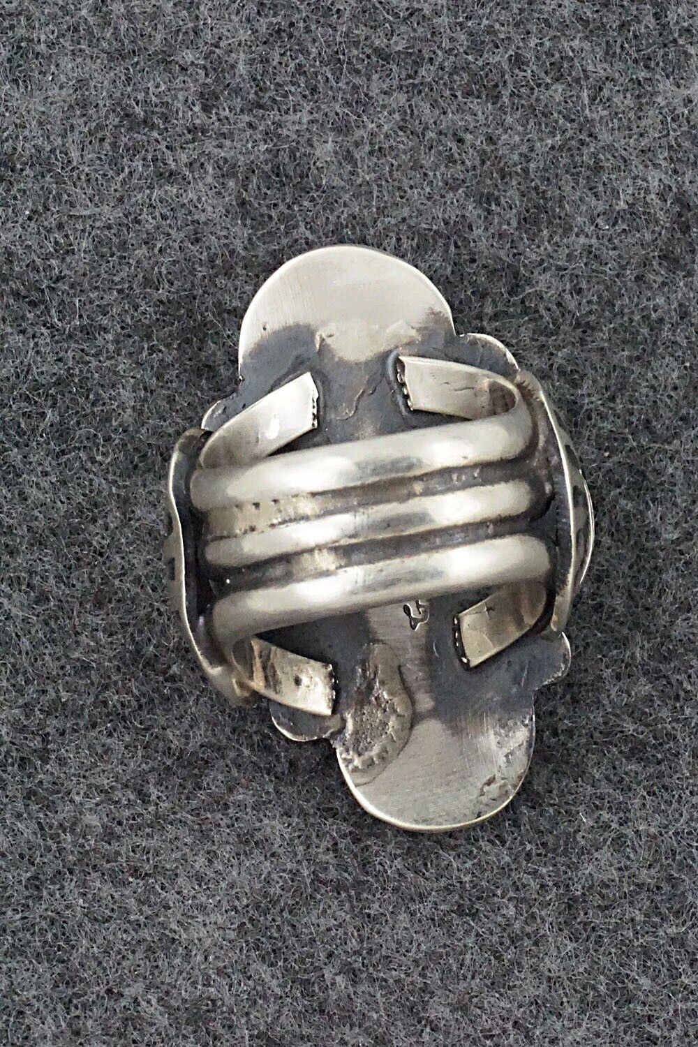 Turquoise & Sterling Silver Ring - Gilbert Tom - Size 8