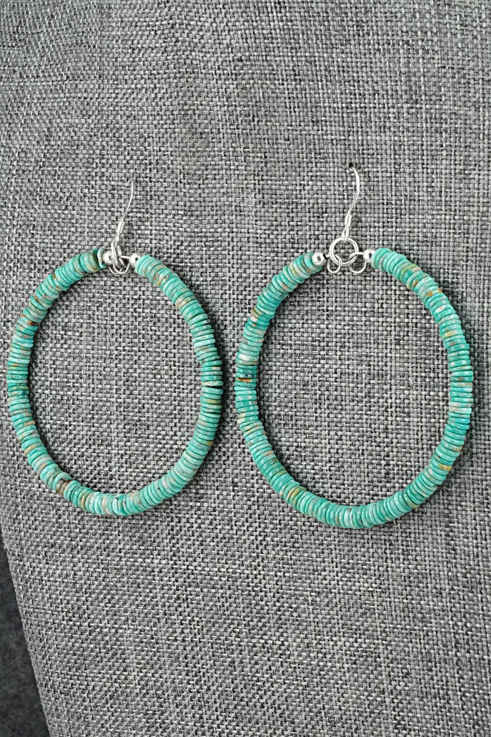 Turquoise & Sterling Silver Earrings - Doreen Jake