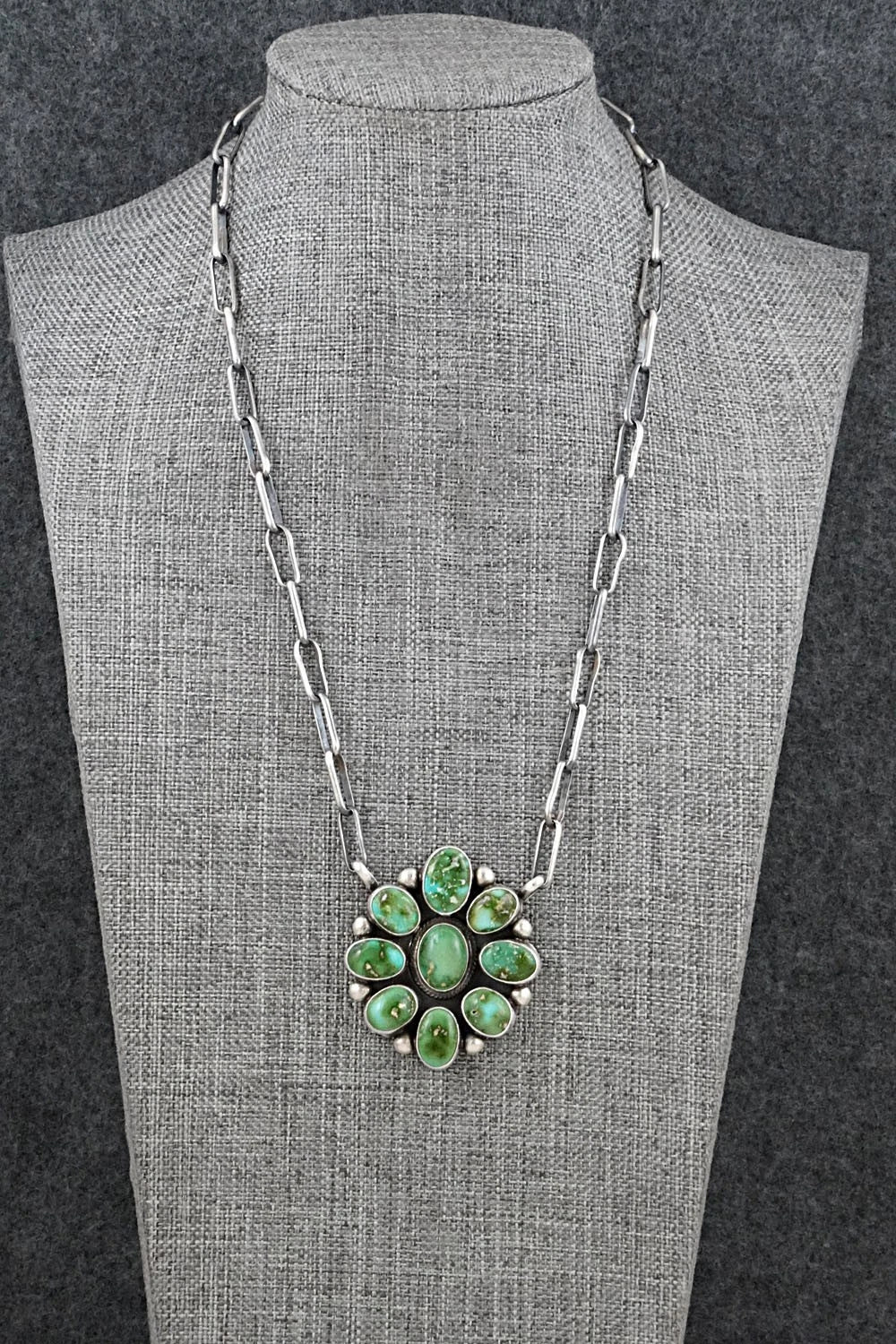 Turquoise & Sterling Silver Necklace - Kathleen Livingston