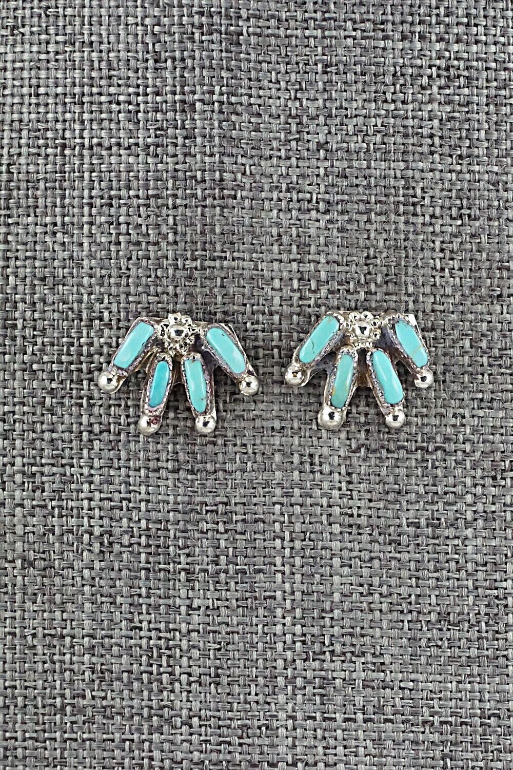 Turquoise & Sterling Silver Necklace and Earrings Set - Veronica Yawakia