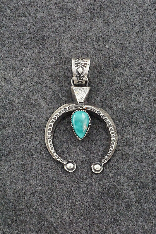 Turquoise & Sterling Silver Pendant - Eva & Linberg Billah