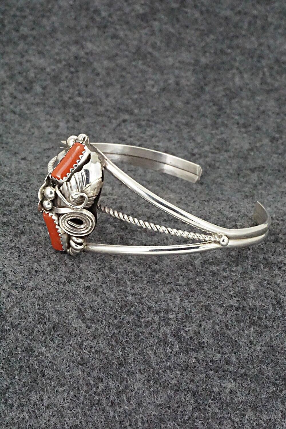 Coral & Sterling Silver Bracelet - Max Calladitto