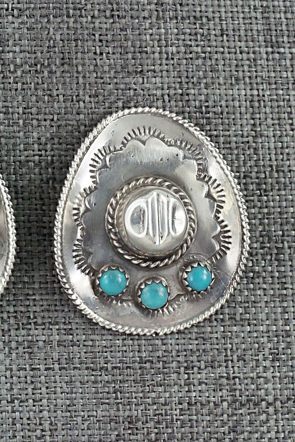 Turquoise & Sterling Silver Earrings - Bobby Platero