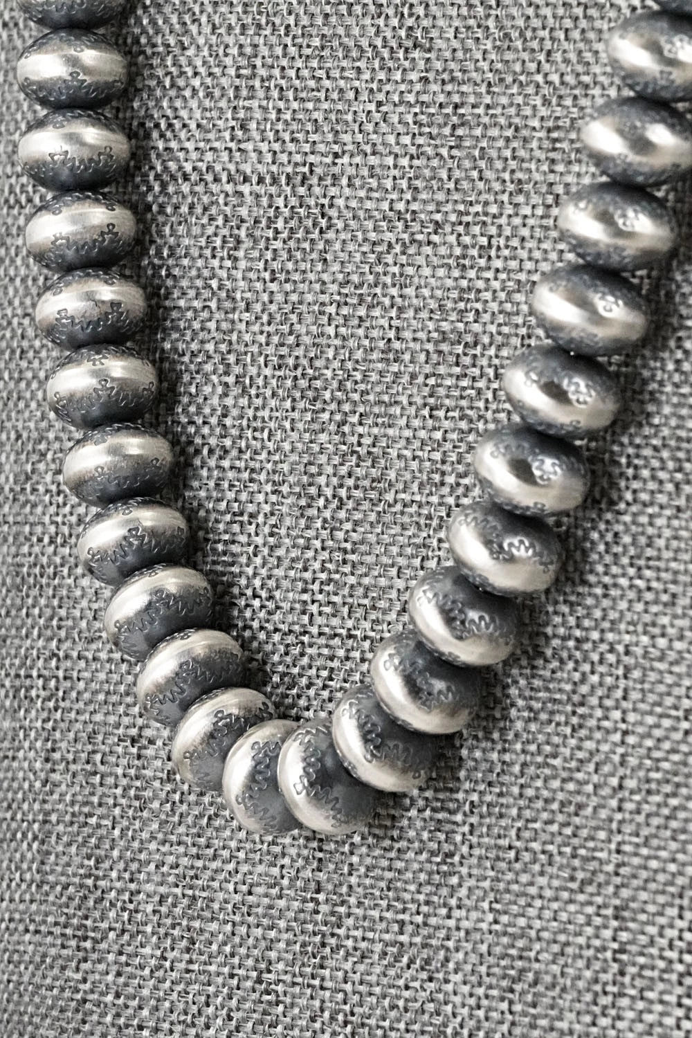 Sterling Silver Navajo Pearl Necklace 24" - Bryannen Halwood