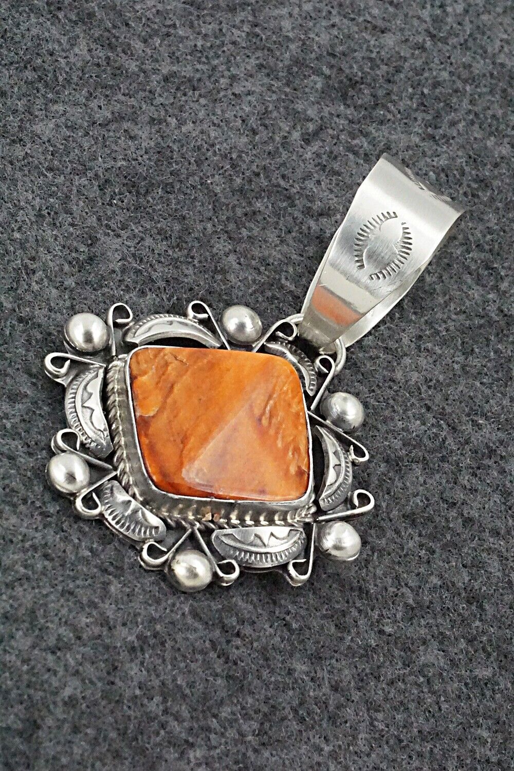 Spiny Oyster and Sterling Silver Pendant - Wilson Dawes