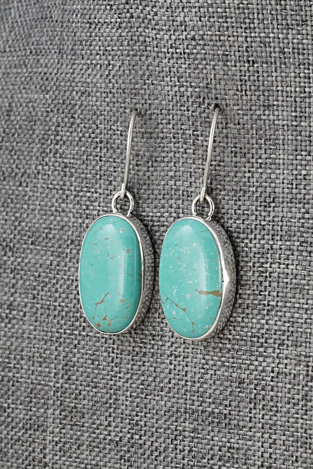 Turquoise & Sterling Silver Earrings - Eugene Gruber