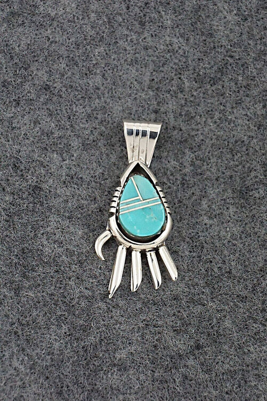 Turquoise & Sterling Silver Pendant - James Manygoats