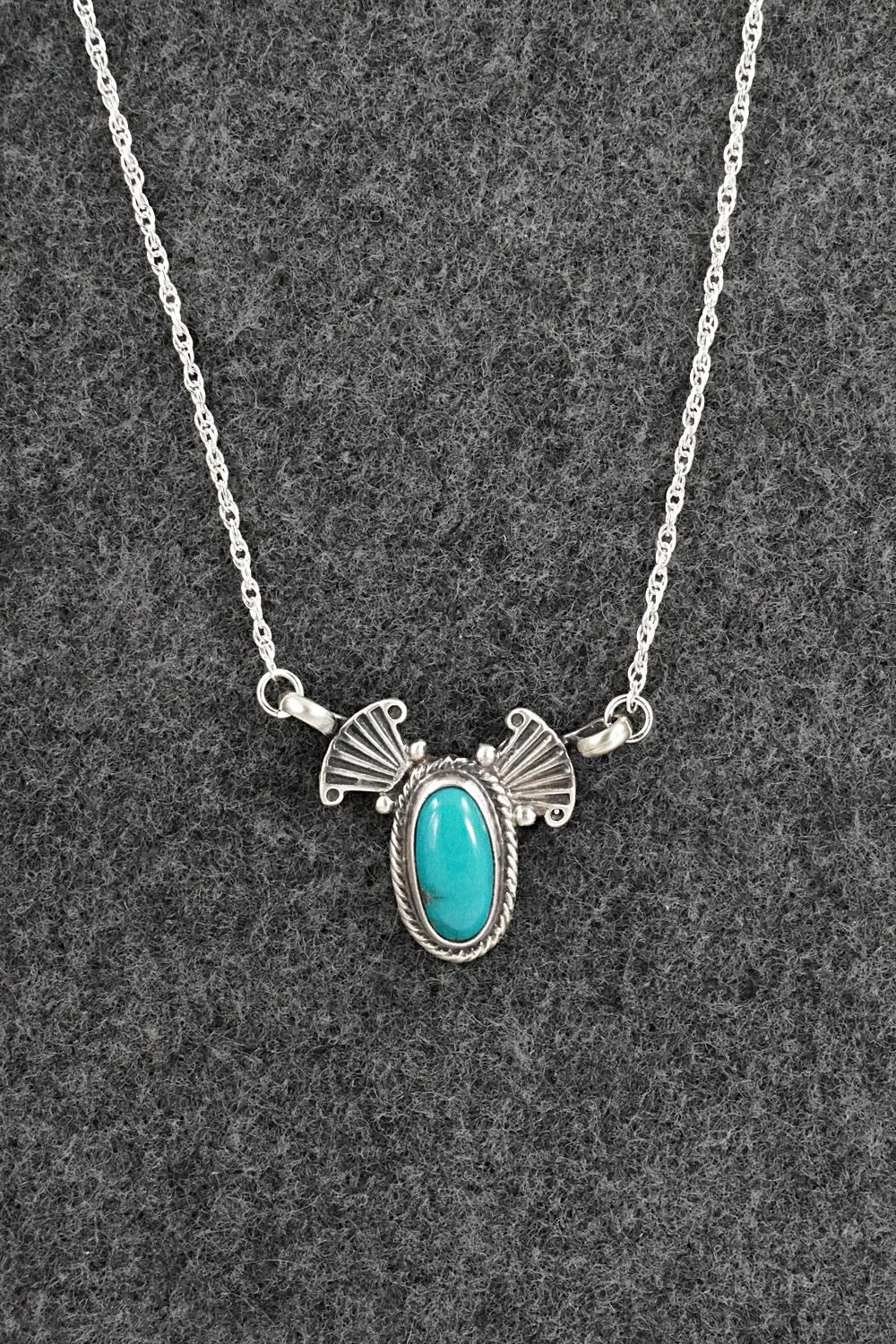 Turquoise & Sterling Silver Necklace - Verley Betone