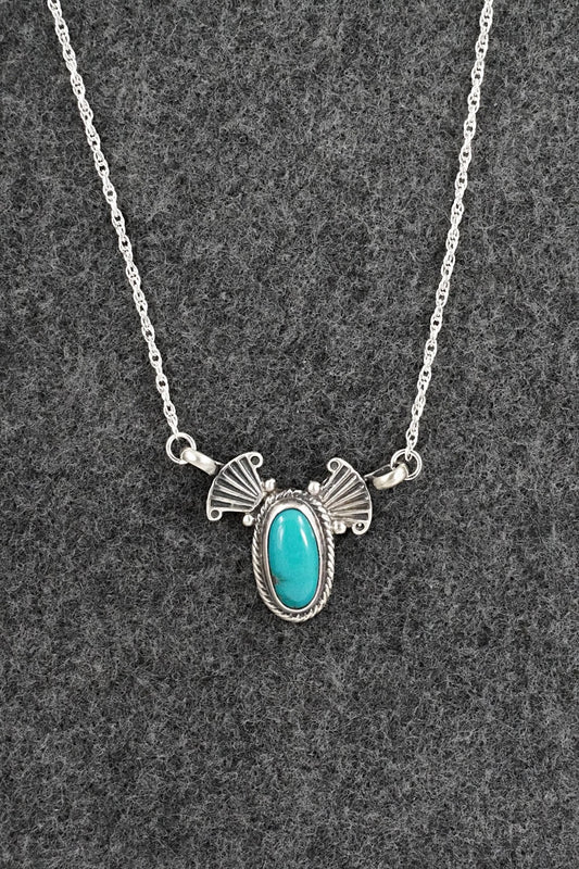 Turquoise & Sterling Silver Necklace - Verley Betone