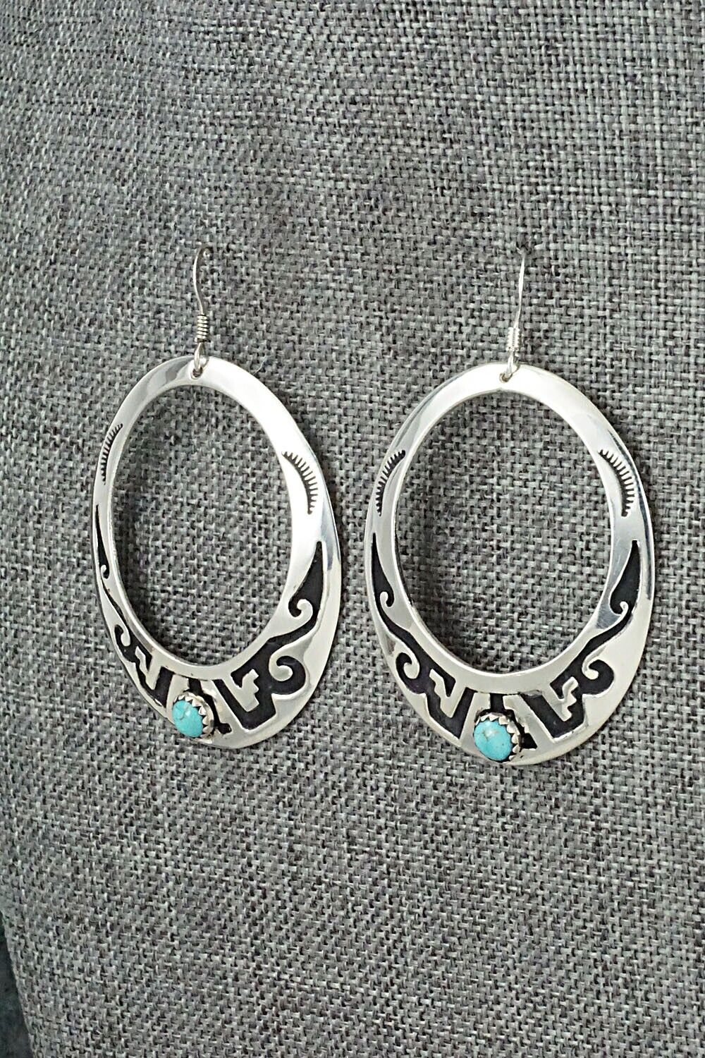 Turquoise & Sterling Silver Earrings - Rosita Singer