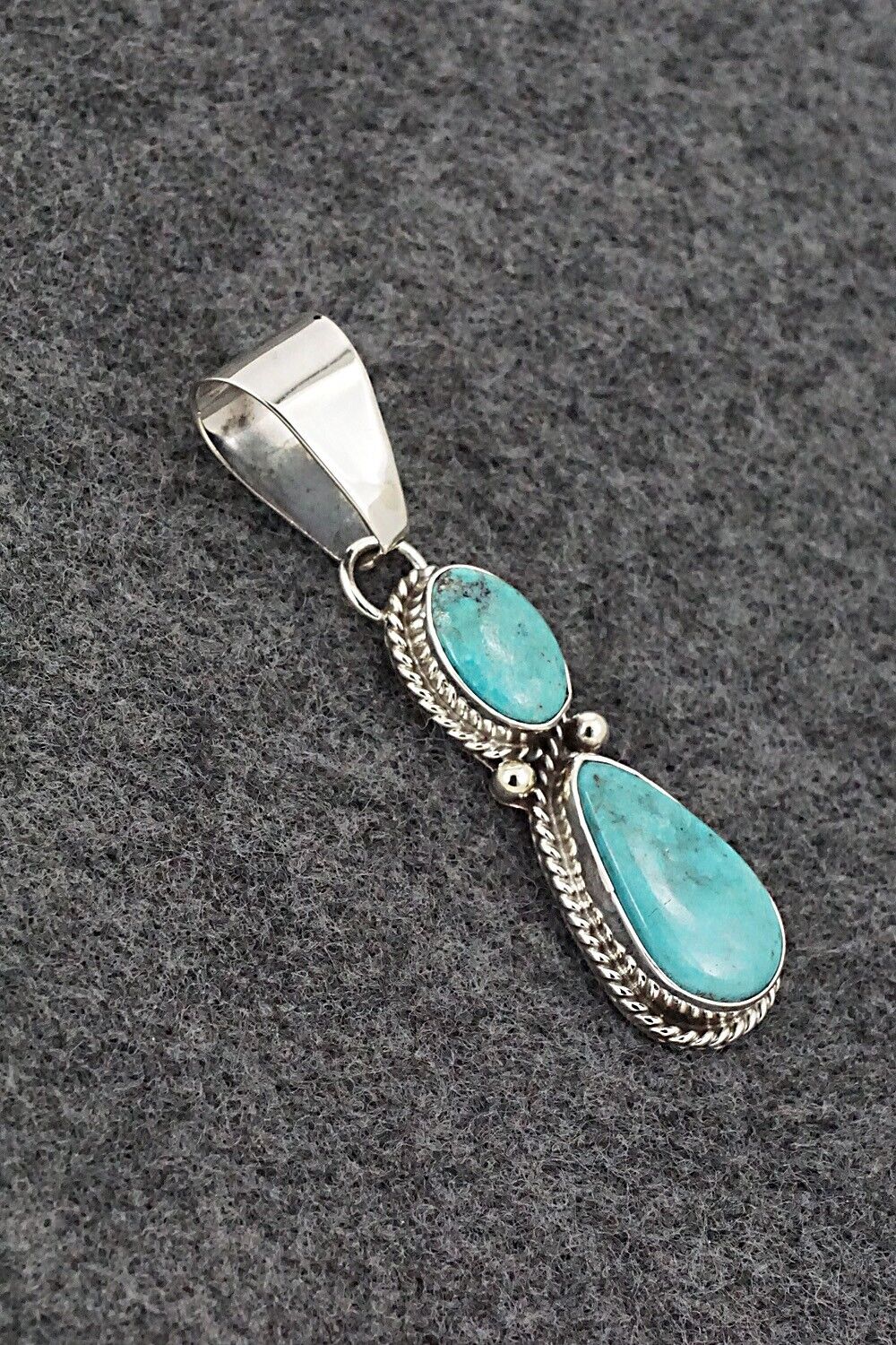 Turquoise & Sterling Silver Pendant - Kathleen Livingston