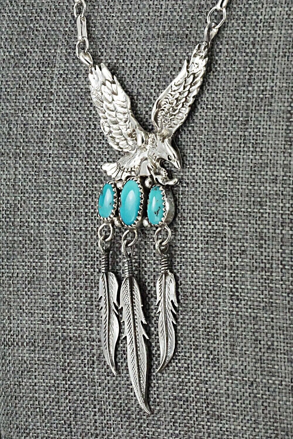 Turquoise & Sterling Silver Necklace - Henry Attakai