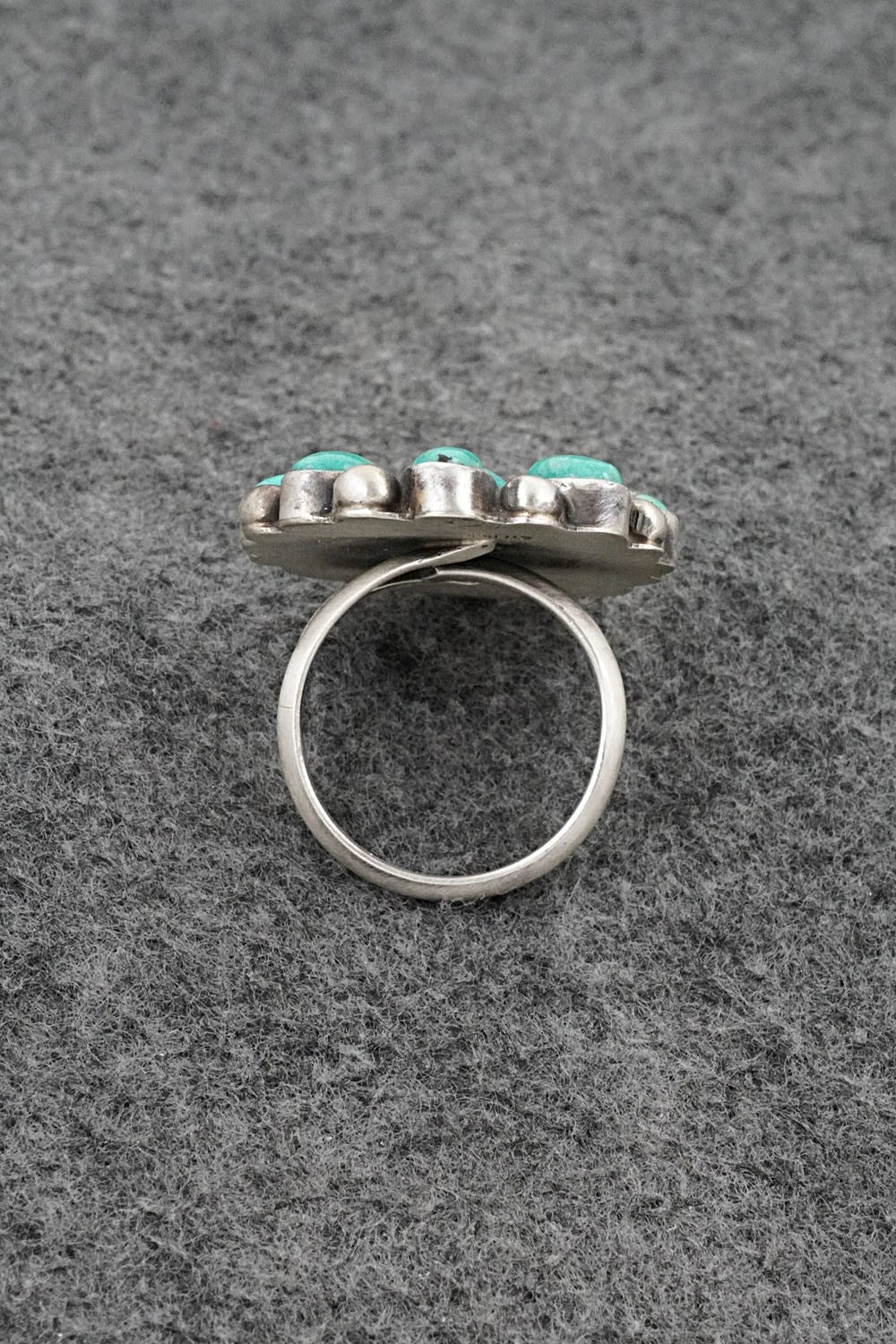 Turquoise & Sterling Silver Ring - Kathleen Livingston - Size Adjustable