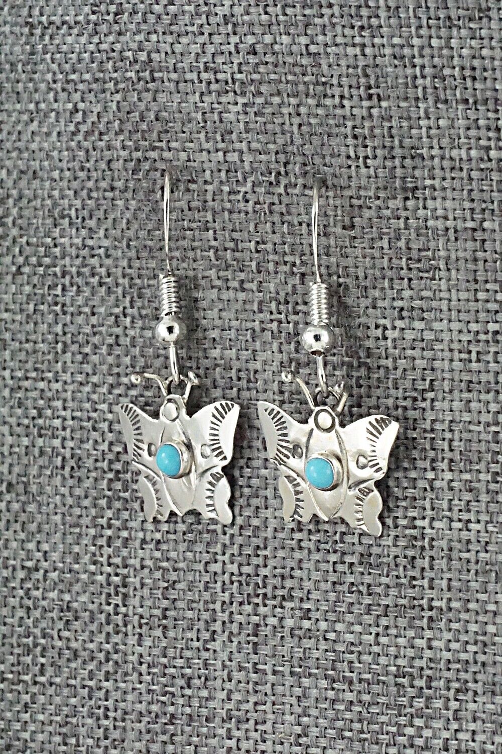 Turquoise & Sterling Silver Earrings - Lucille Platero