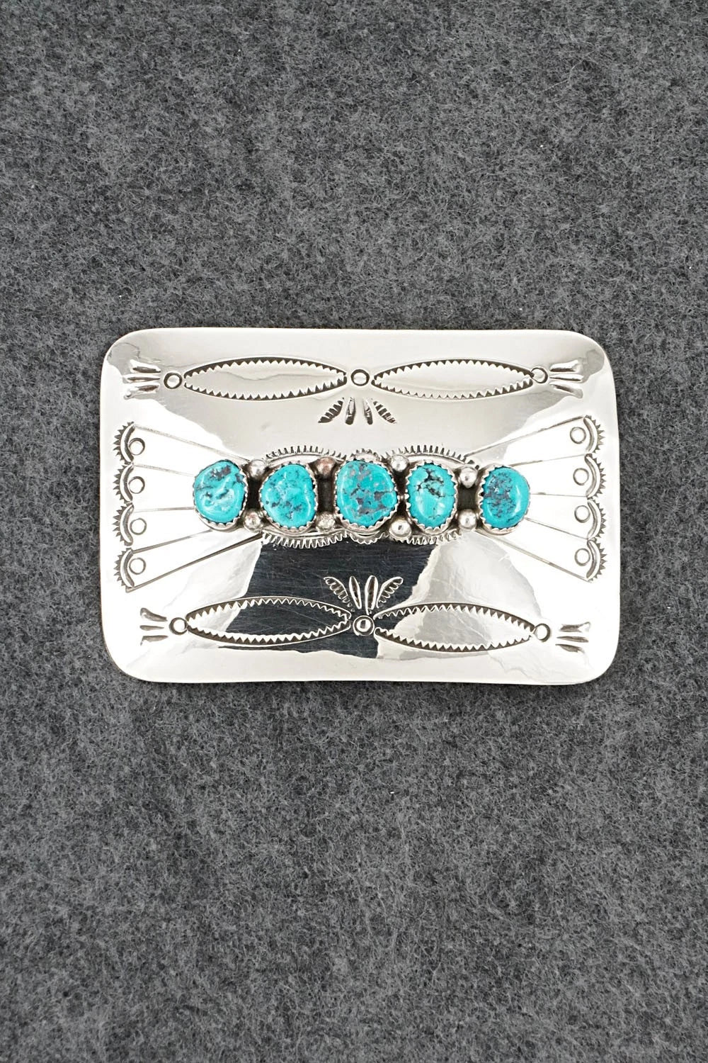 Turquoise & Sterling Silver Belt Buckle - Jolene Begay