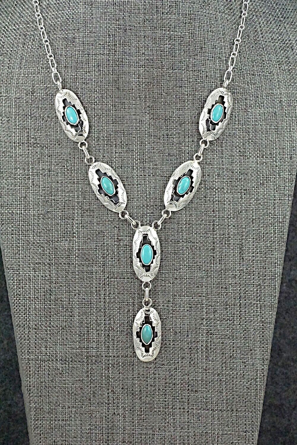Turquoise & Sterling Silver Necklace - Bobby Platero