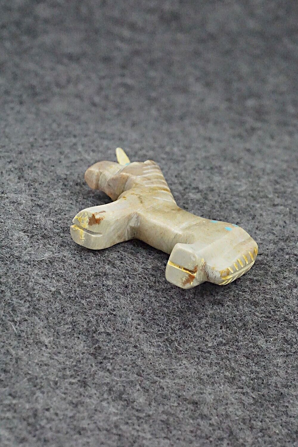 Unicorn Horse Zuni Fetish Carving - Todd Etsate