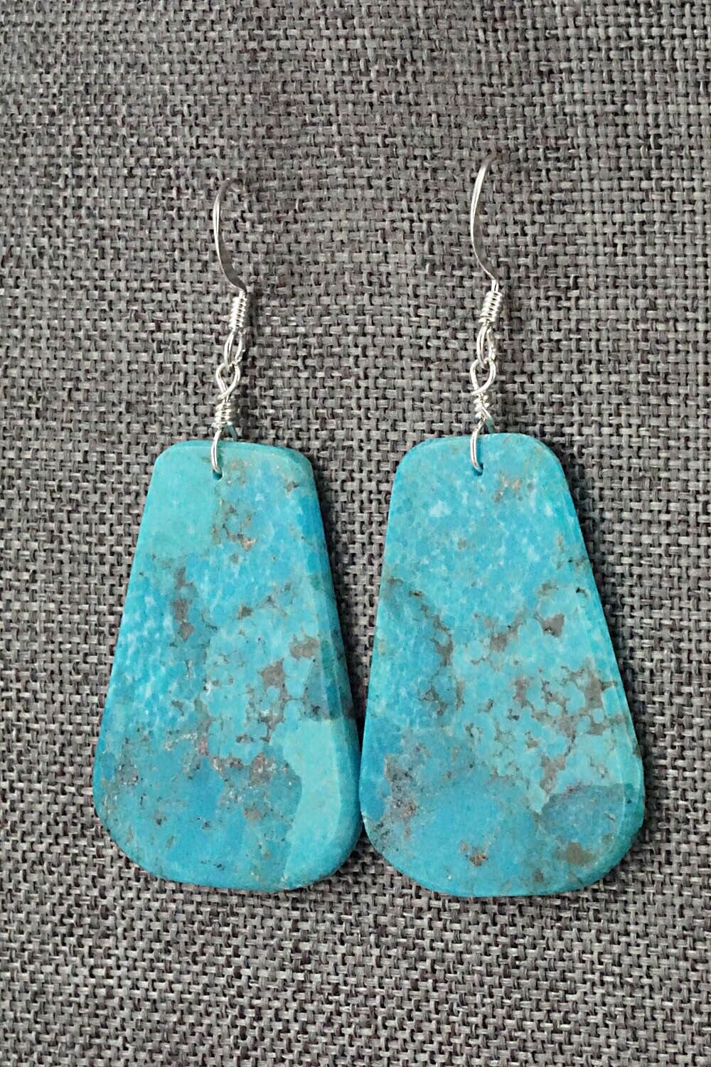 Turquoise & Sterling Silver Earrings - Lupe Lovato