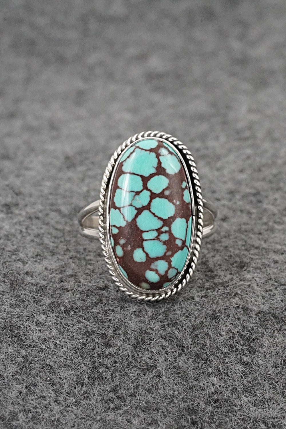 Turquoise & Sterling Silver Ring - Eugene Gruber - Size 9