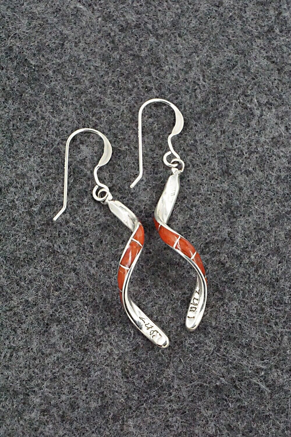 Coral & Sterling Silver Earrings - Ira Johnson