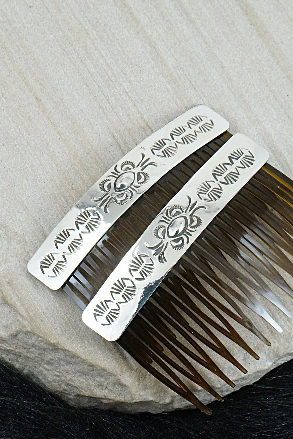 Sterling Silver Hair Combs - Bertha Begay
