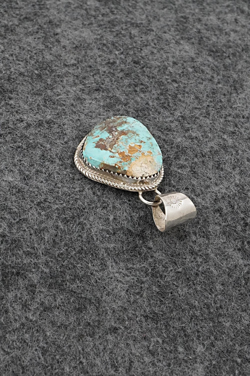 Turquoise & Sterling Silver Pendant - Ernest Hawthorne