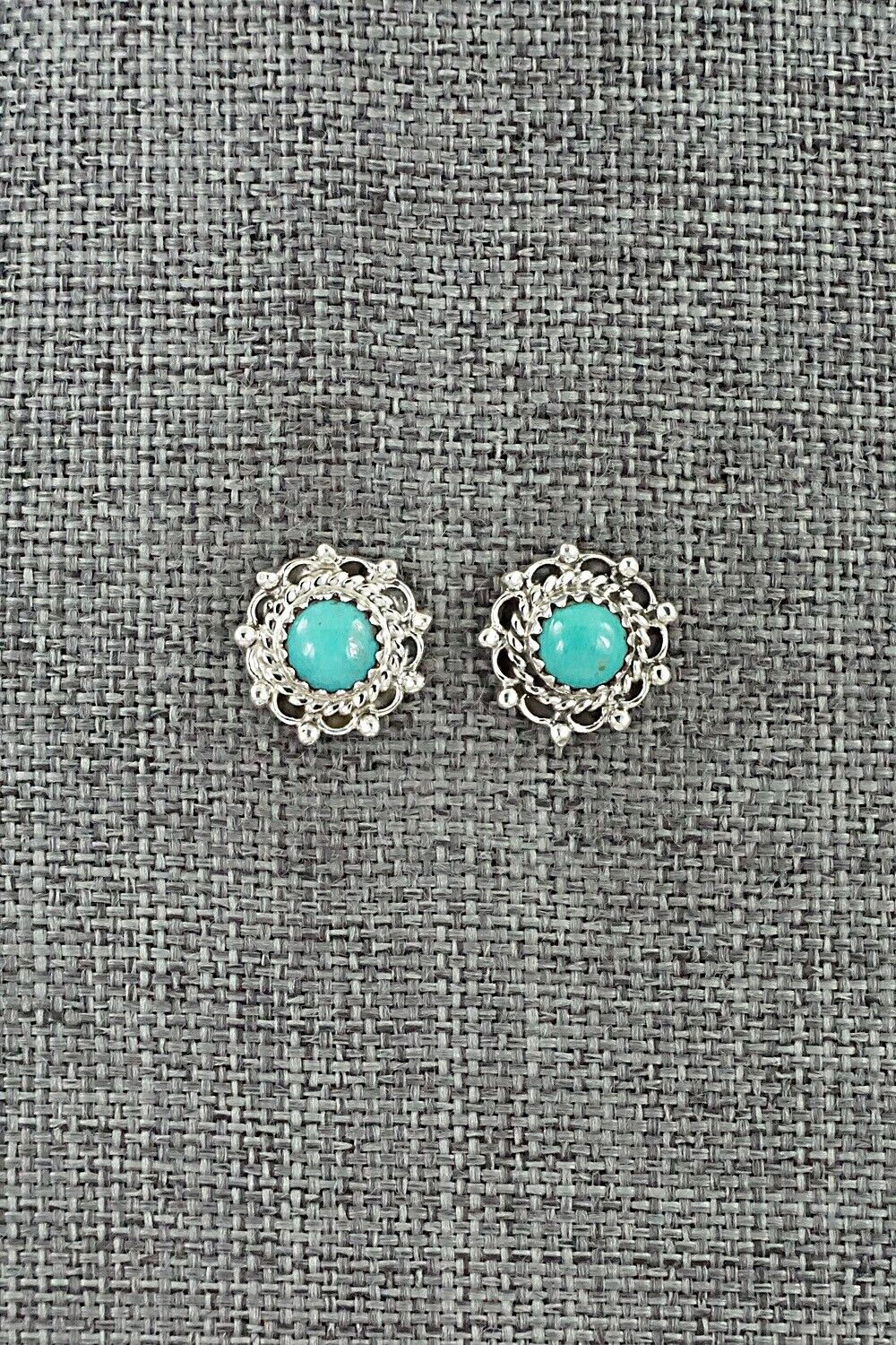 Turquoise & Sterling Silver Earrings - Harris Largo