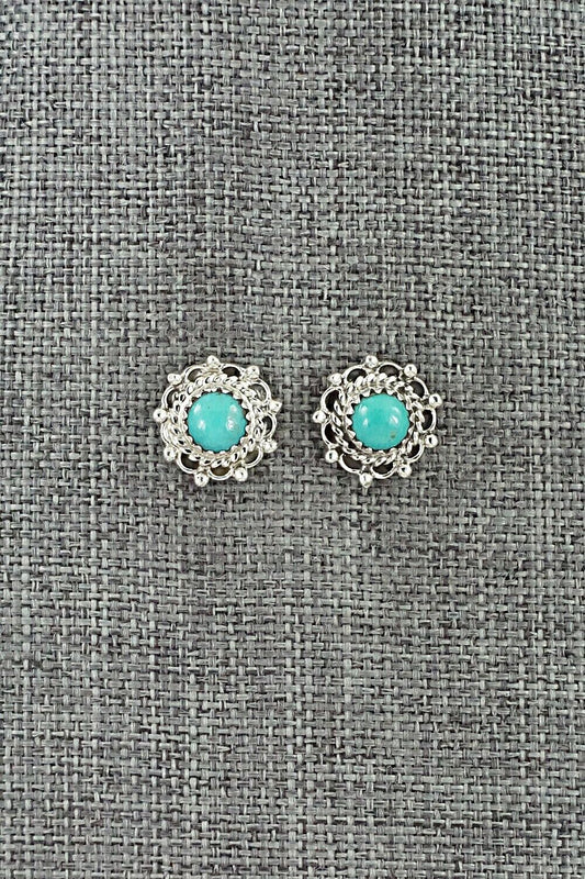 Turquoise & Sterling Silver Earrings - Harris Largo