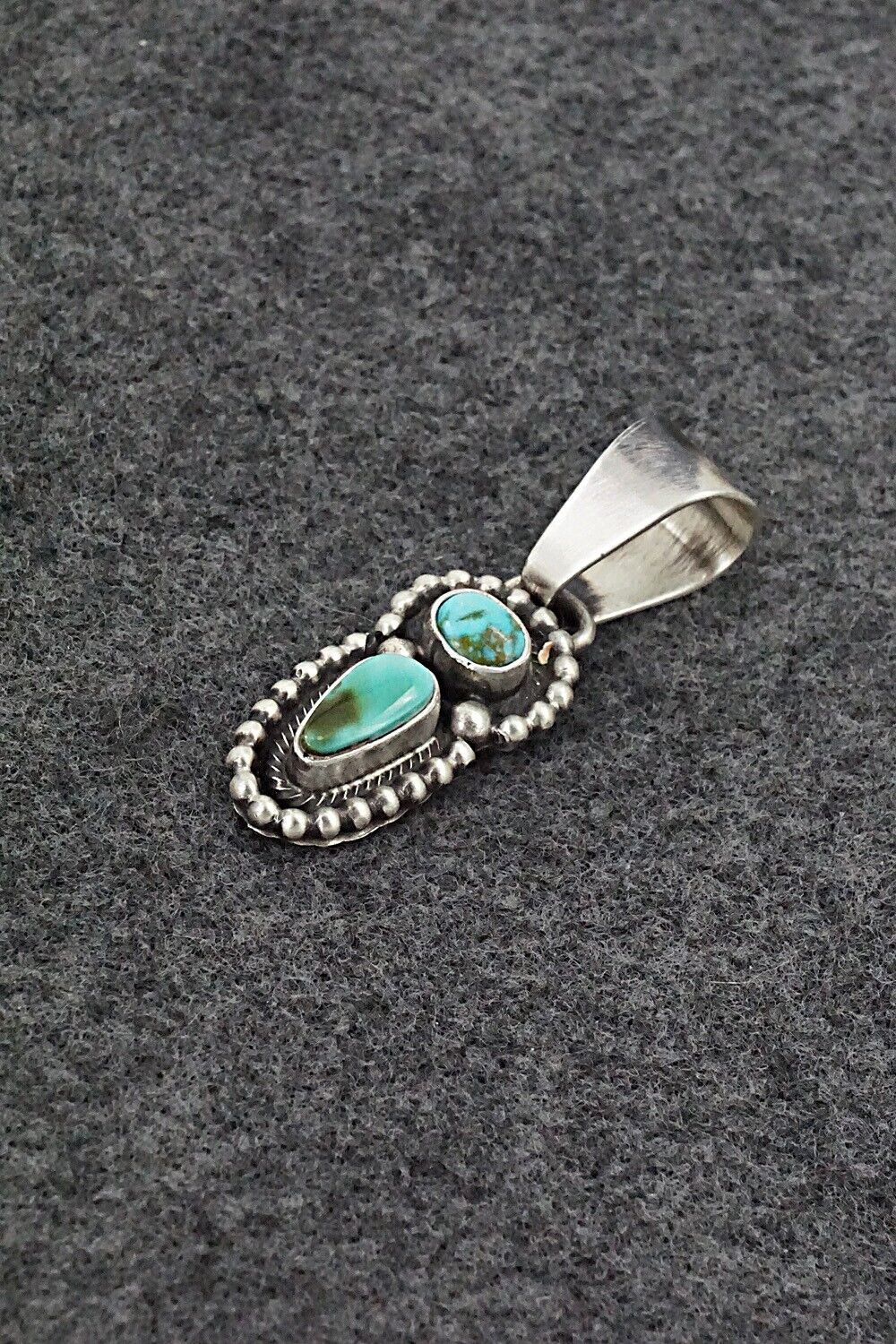 Turquoise & Sterling Silver Pendant - Darrin Livingston