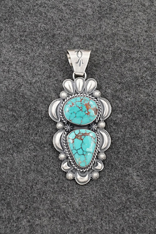 Turquoise & Sterling Silver Pendant - Raymond Delgarito