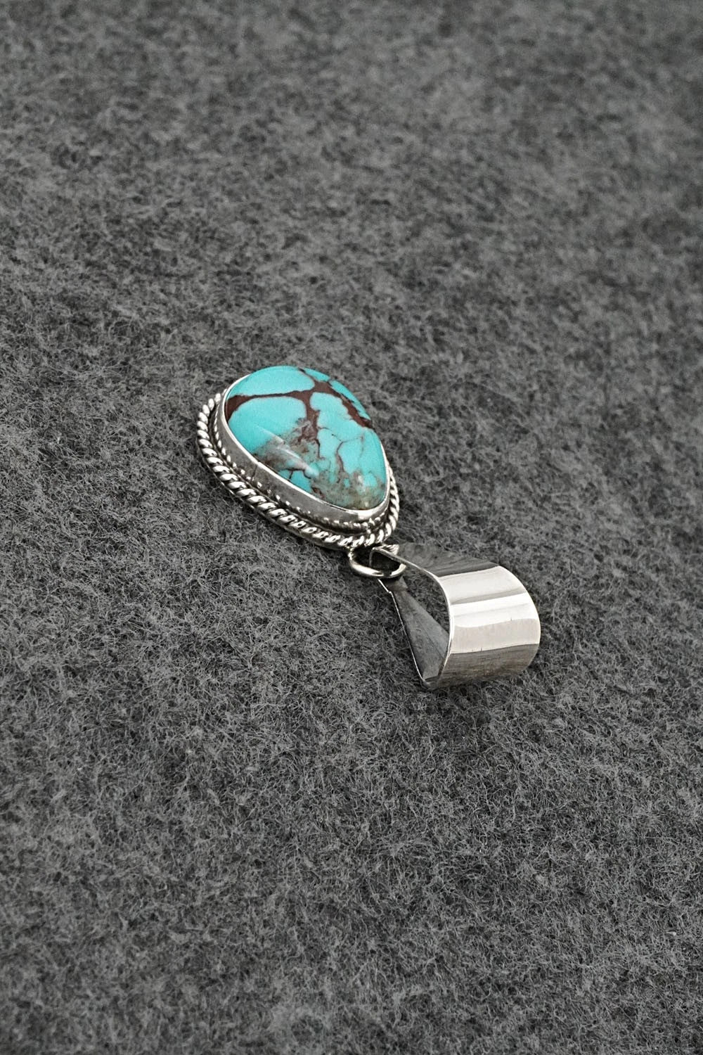Turquoise & Sterling Silver Pendant - Eugene Gruber