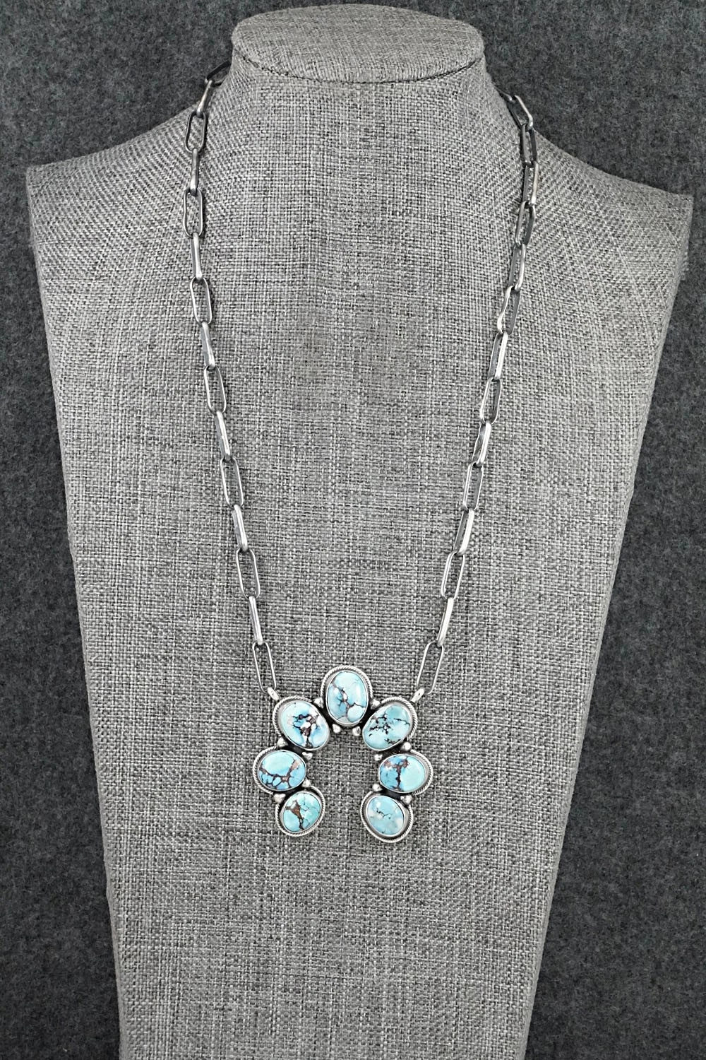 Turquoise & Sterling Silver Necklace - Darrin Livingston