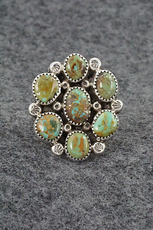 Turquoise & Sterling Silver Ring - Priscilla Reeder - Size 8.5