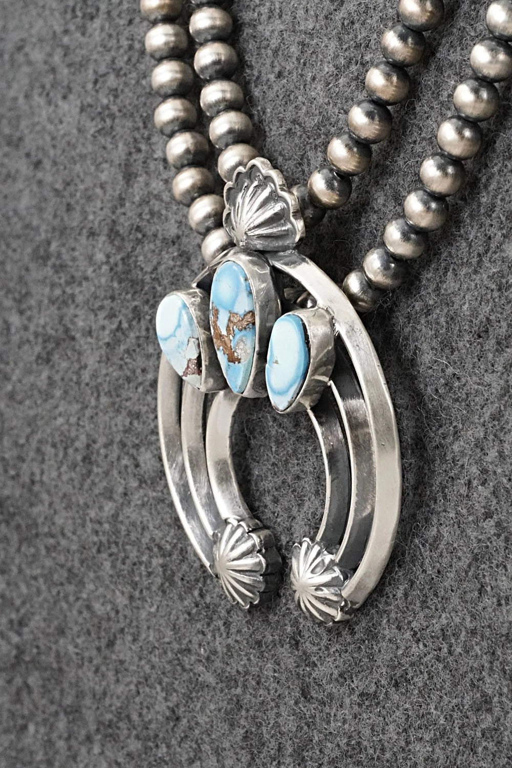 Turquoise & Sterling Silver Necklace - Davey Morgan