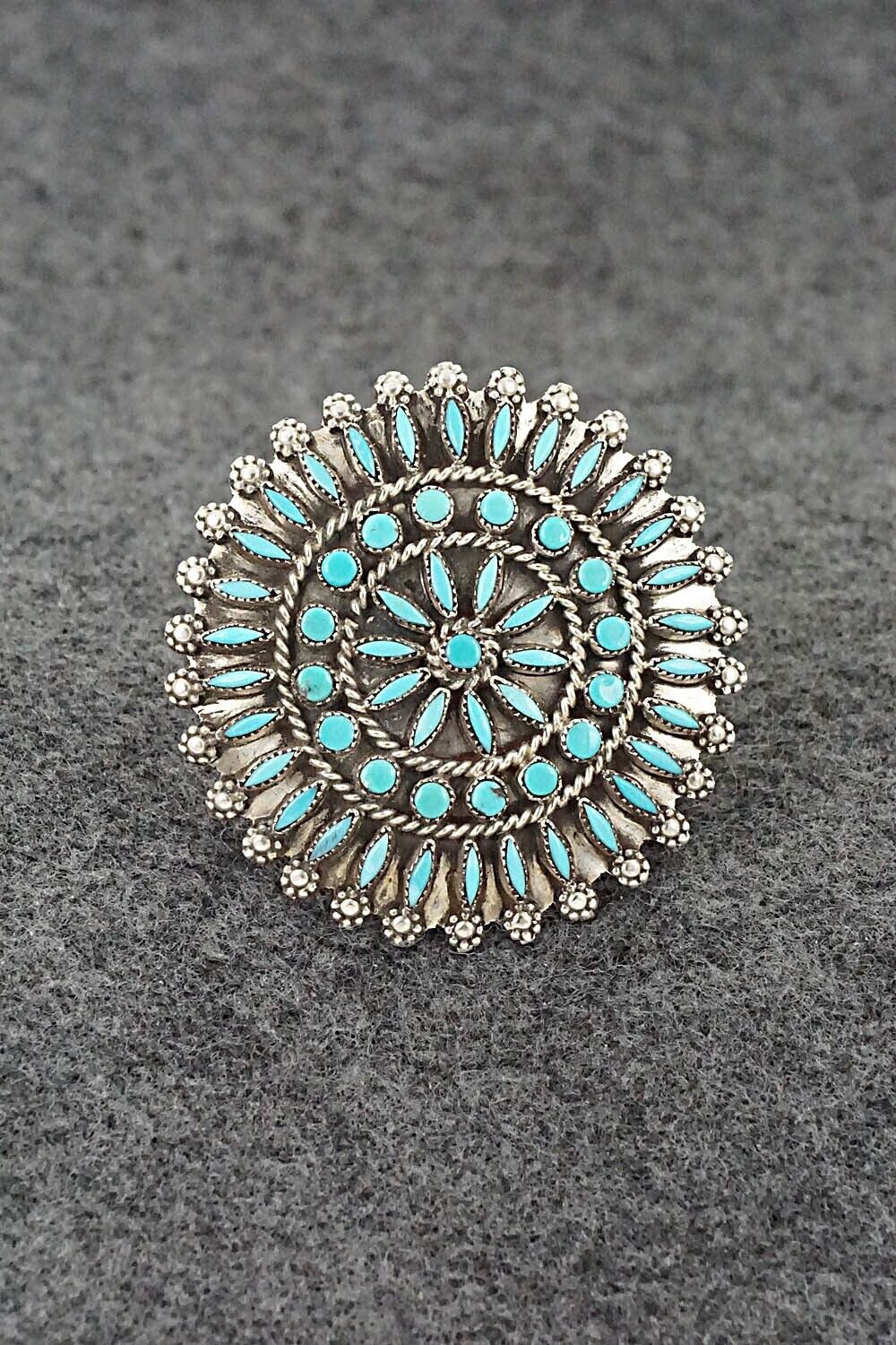 Turquoise & Sterling Silver Ring - Merlinda Chavez - Size 10